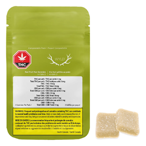 Wyld: Real Fruit Pear 1:1 THC/CBG Gummies (2 pcs)