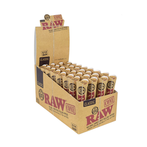 RAW: Classic Unbleached Cones 1 1/4 (6 Pack)