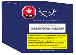 Wyld: Real Fruit Elderberry 2:1 THC/CBN Multi Pack Gummies (10 pcs)
