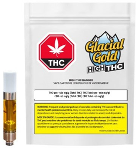 Glacial Gold: High THC Banger Cartridge (1g)