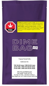 Dime Bag: Tropical Pocket Puffs Pre Rolls (4 x 0.5g)