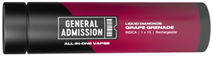 General Admission: Grape Grenade Liquid Diamond Blend Disposable & Rechargeable Pen (1g)