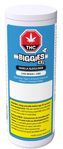 Biggies XXL: Vanilla Sleigh Ride Live Resin 3:1 CBG/THC Gummies (6 pcs)