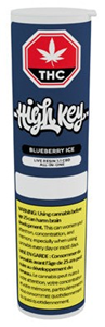 High Key: Blueberry Ice Live Resin 1:1 THC/CBD Disposable & Rechargeable Pen (2g)