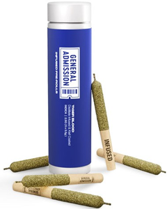 General Admission: Tiger Blood Distillate Infused Pre Rolls (5 x 0.5g)