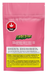 SHRED'EMS: Pink Yuzu Lemonade 2:1 THCV/THC Gummies (4 pcs)