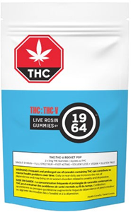 1964: Rkt Pop Live Rosin 1:1 THCV/THC Gummies (2 pcs)