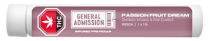 General Admission: Passion Fruit Dream Distillate Infused Pre Roll (1 x 1g)