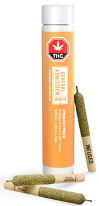 General Admission: Peach Rizz Distillate  Infused Pre Rolls (3 x 0.5g)