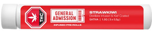 General Admission: Strawkiwi Distillate Infused Pre Rolls (3 x 0.5g)