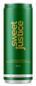 Sweet Justice: Lemonade Ginger Ale 1:1 THC/CBG Beverage (355ml)